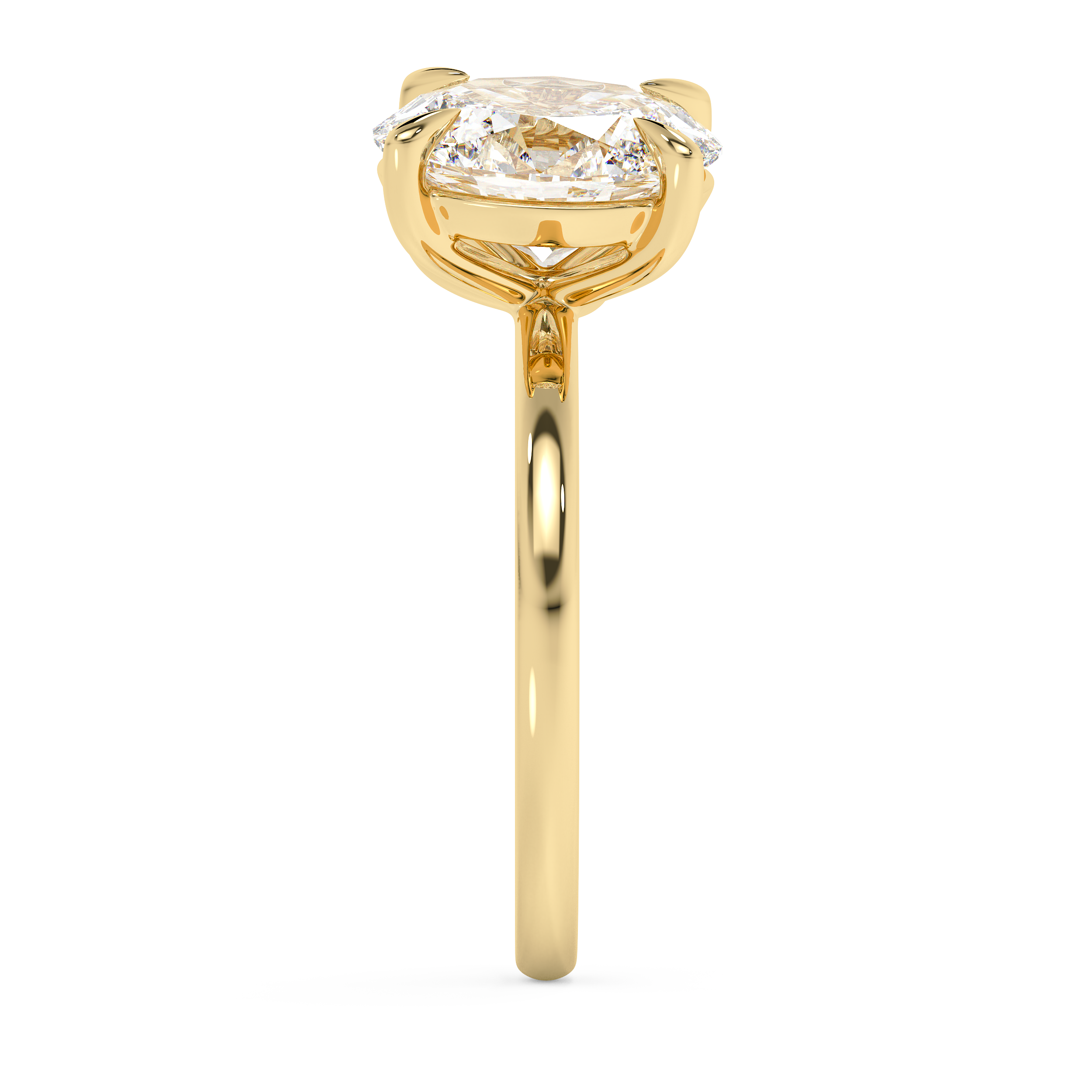 3.5 TCW Oval Toi Et Moi Lab Grown Diamond Engagement Ring