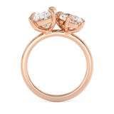 3.5 TCW Oval Toi Et Moi Lab Grown Diamond Engagement Ring