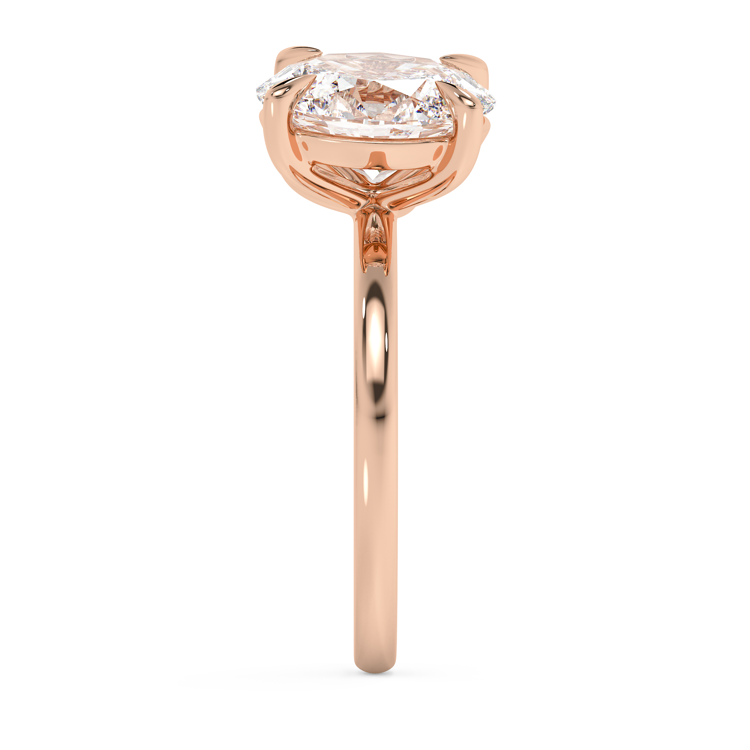 3.5 TCW Oval Toi Et Moi Lab Grown Diamond Engagement Ring