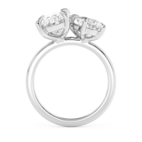 3.5 TCW Oval Toi Et Moi Lab Grown Diamond Engagement Ring