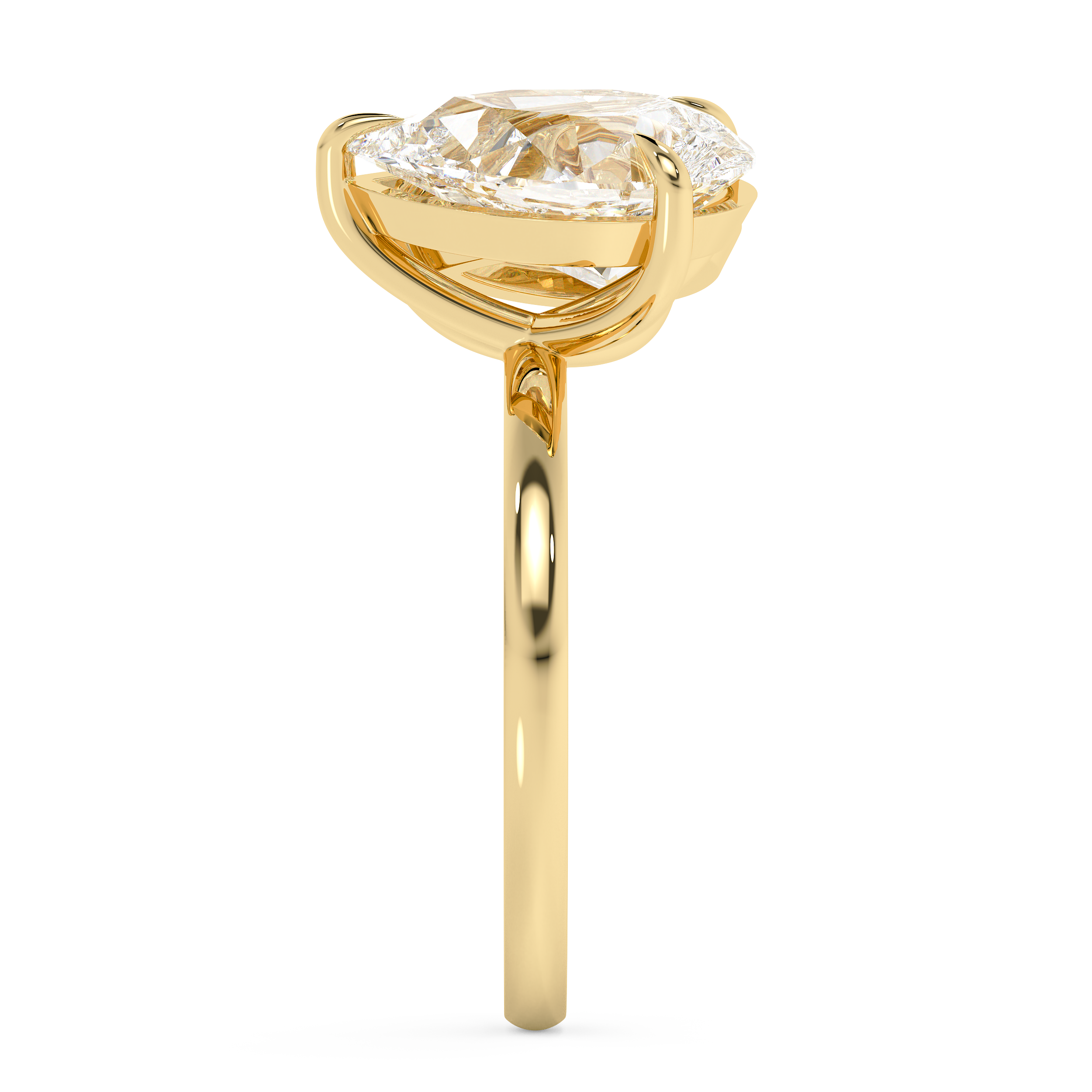 4.5 TCW Pear Toi Et Moi Lab Grown Diamond Engagement Ring