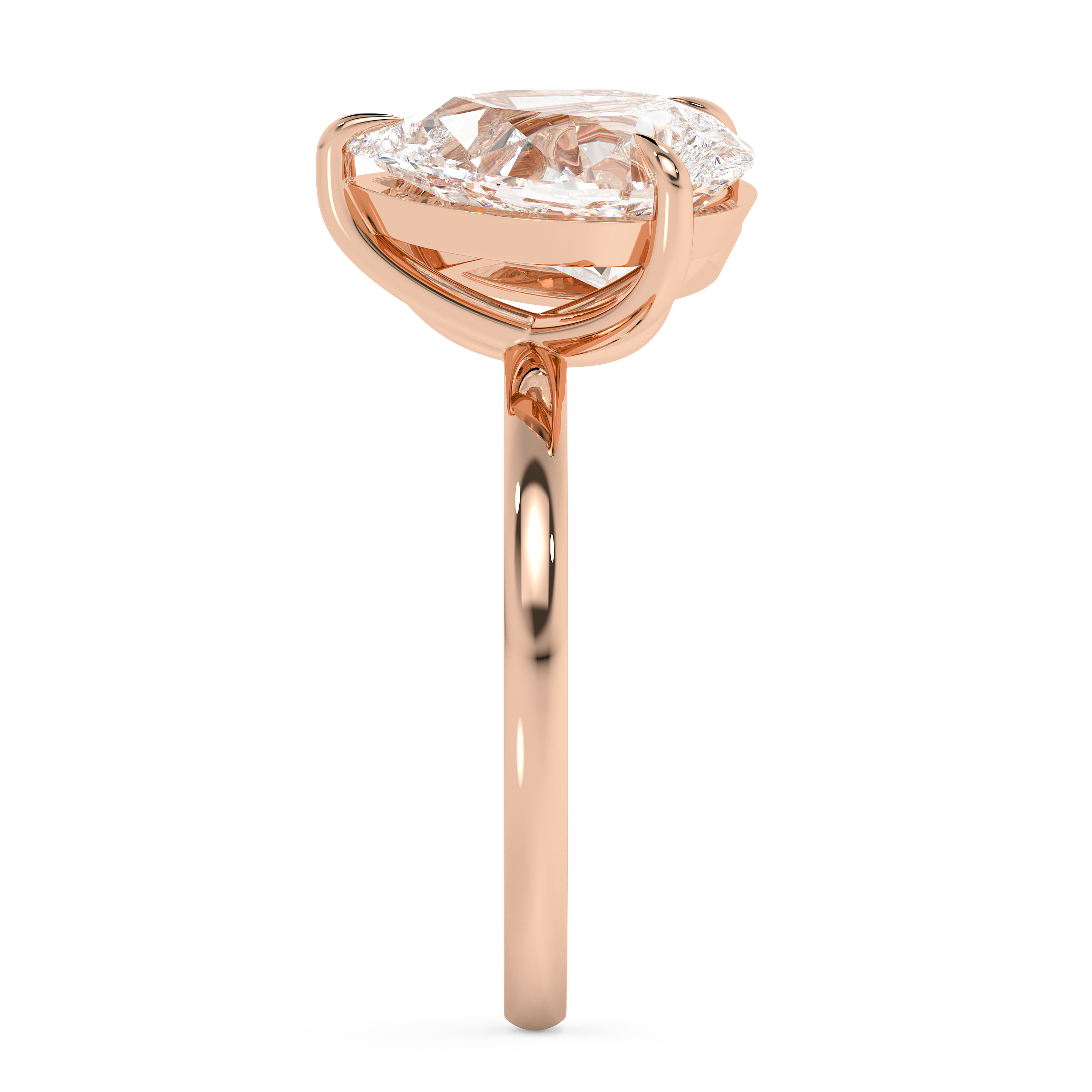 4.5 TCW Pear Toi Et Moi Lab Grown Diamond Engagement Ring