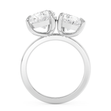 4.5 TCW Pear Toi Et Moi Lab Grown Diamond Engagement Ring