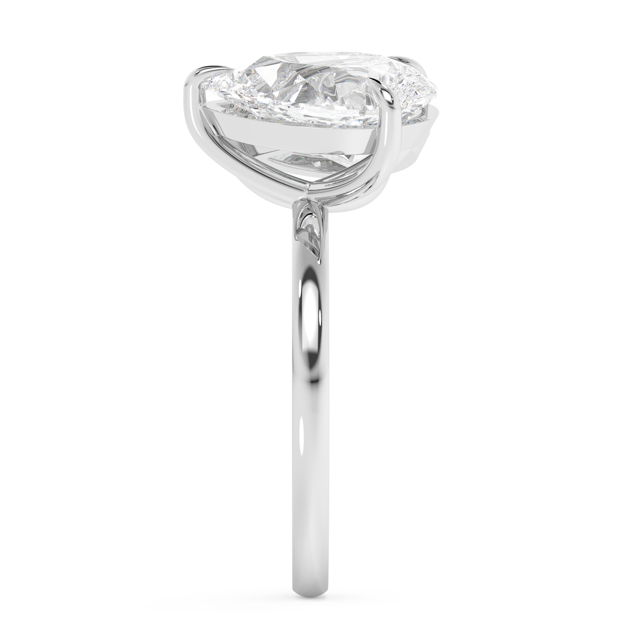 4.5 TCW Pear Toi Et Moi Lab Grown Diamond Engagement Ring