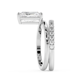 Radiant Pave Double Shank Lab Grown Diamond Engagement Ring