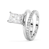 Radiant Pave Double Shank Lab Grown Diamond Engagement Ring