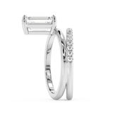 Emerald Pave Double Shank Lab Grown Diamond Engagement Ring