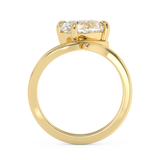 Oval Solitaire Curved Shank Lab Grown Diamond Engagement Ring