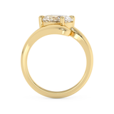 Oval Solitaire Curved Shank Lab Grown Diamond Engagement Ring