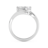 Oval Solitaire Curved Shank Lab Grown Diamond Engagement Ring