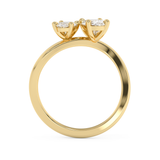 1.25 TCW Oval & Marquise Solitaire Lab Grown Diamond Engagement Ring