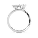 1.25 TCW Oval & Marquise Solitaire Lab Grown Diamond Engagement Ring
