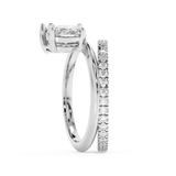 1.5 TCW Oval & Pear Toi Et Moi Pave Lab Grown Diamond Engagement Ring