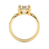 Round Solitaire Curved Shank Lab Grown Diamond Engagement Ring
