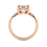 Round Solitaire Curved Shank Lab Grown Diamond Engagement Ring