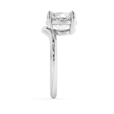 Round Solitaire Curved Shank Lab Grown Diamond Engagement Ring