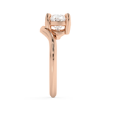 East West Pear Solitaire Curved Shank Lab Grown Diamond Engagement Ring