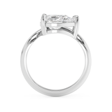 East West Pear Solitaire Curved Shank Lab Grown Diamond Engagement Ring