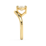 East West Marquise Solitaire Curved Shank Lab Grown Diamond Engagement Ring