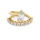 Marquise Pave Lab Grown Diamond Engagement Ring