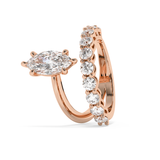 Marquise Pave Lab Grown Diamond Engagement Ring