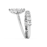 Marquise Pave Lab Grown Diamond Engagement Ring