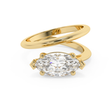Marquise Solitaire Lab Grown Diamond Engagement Ring