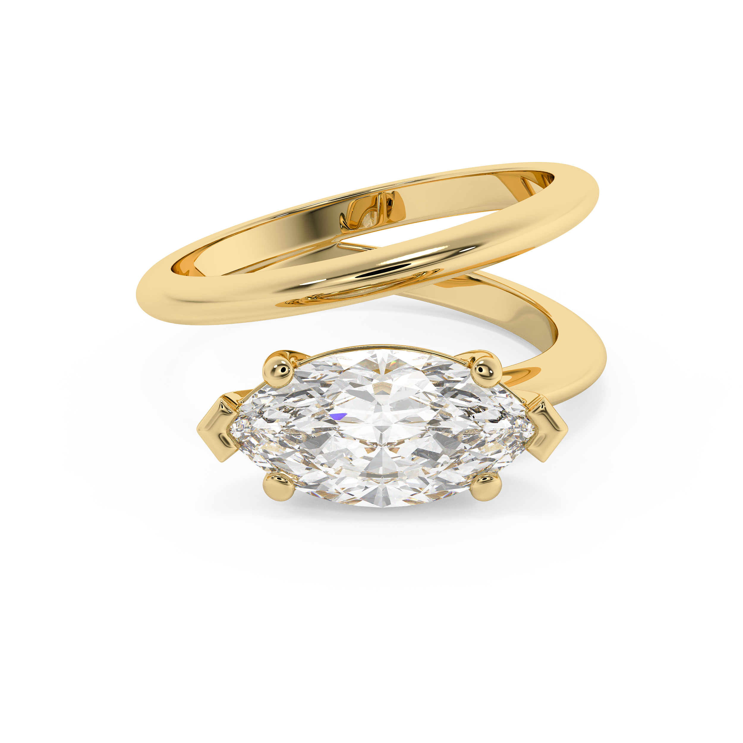 Marquise Solitaire Lab Grown Diamond Engagement Ring