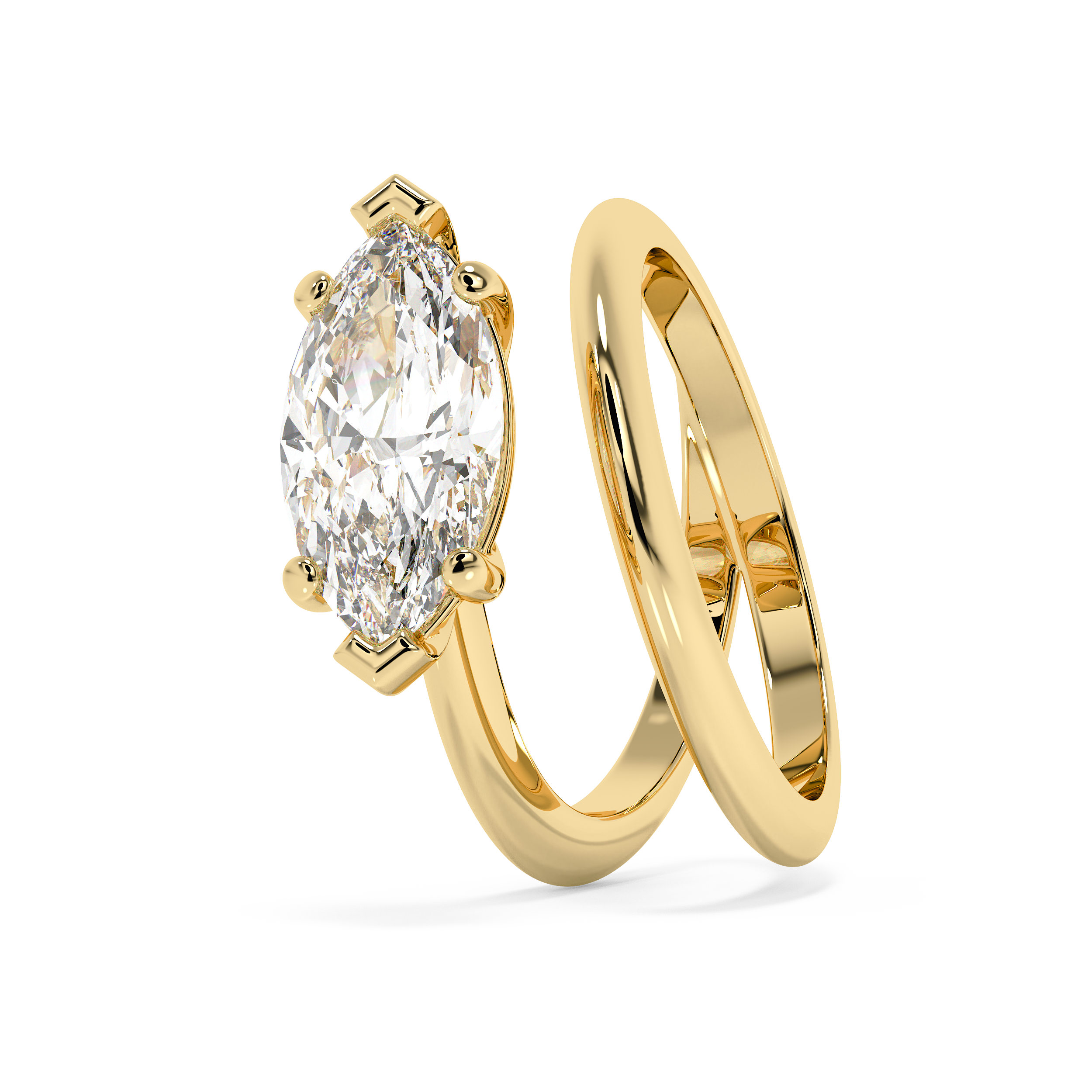 Marquise Solitaire Lab Grown Diamond Engagement Ring