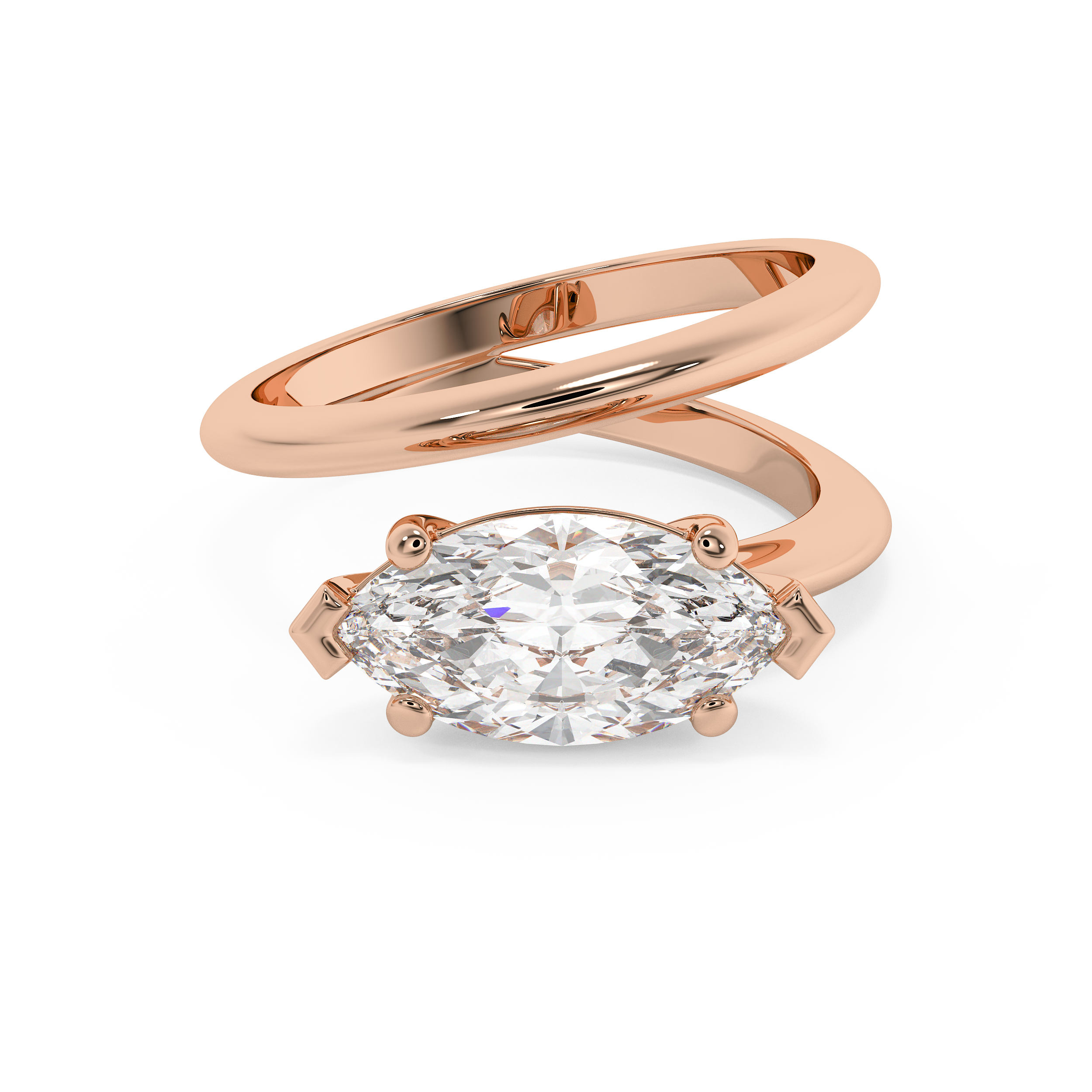 Marquise Solitaire Lab Grown Diamond Engagement Ring