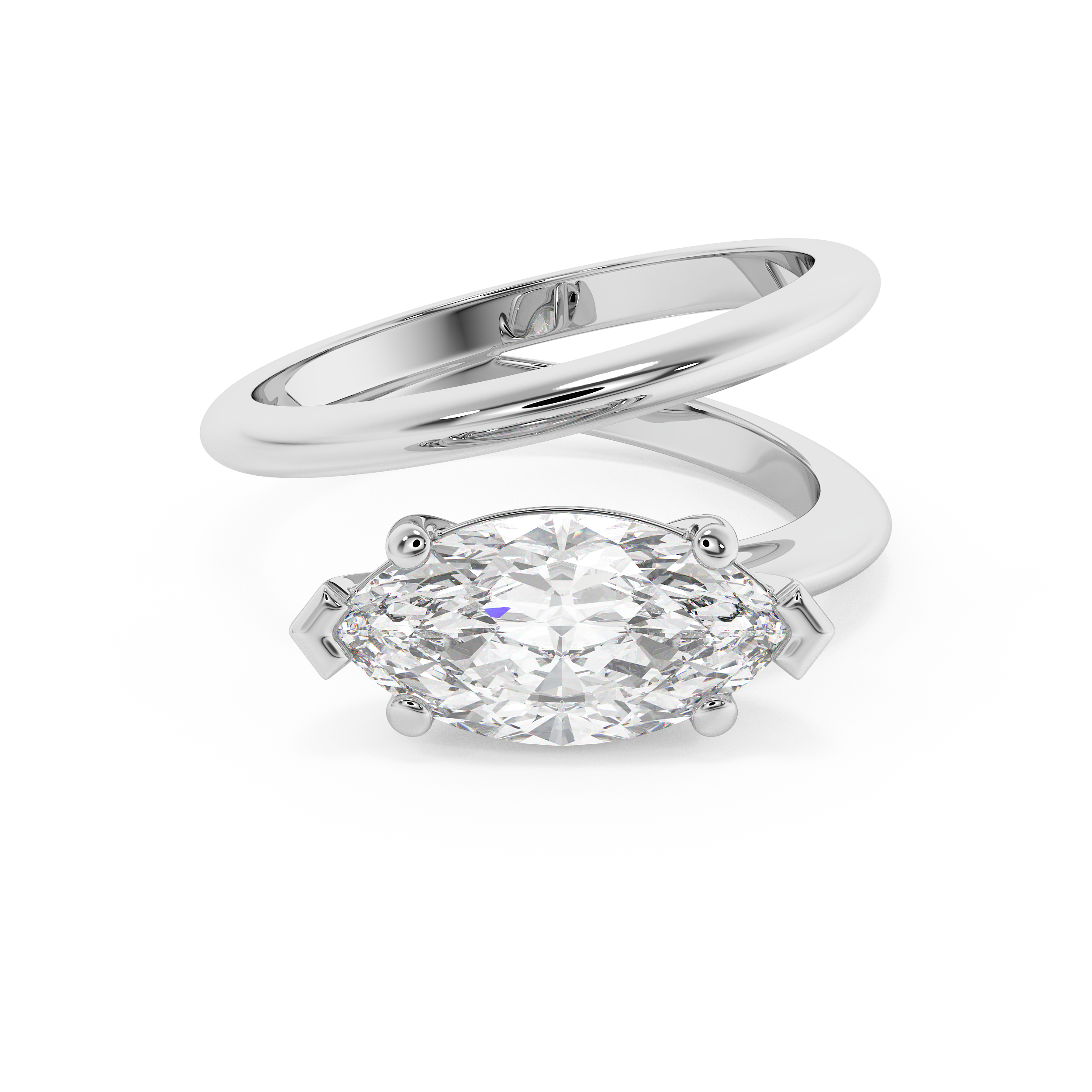 Marquise Solitaire Lab Grown Diamond Engagement Ring