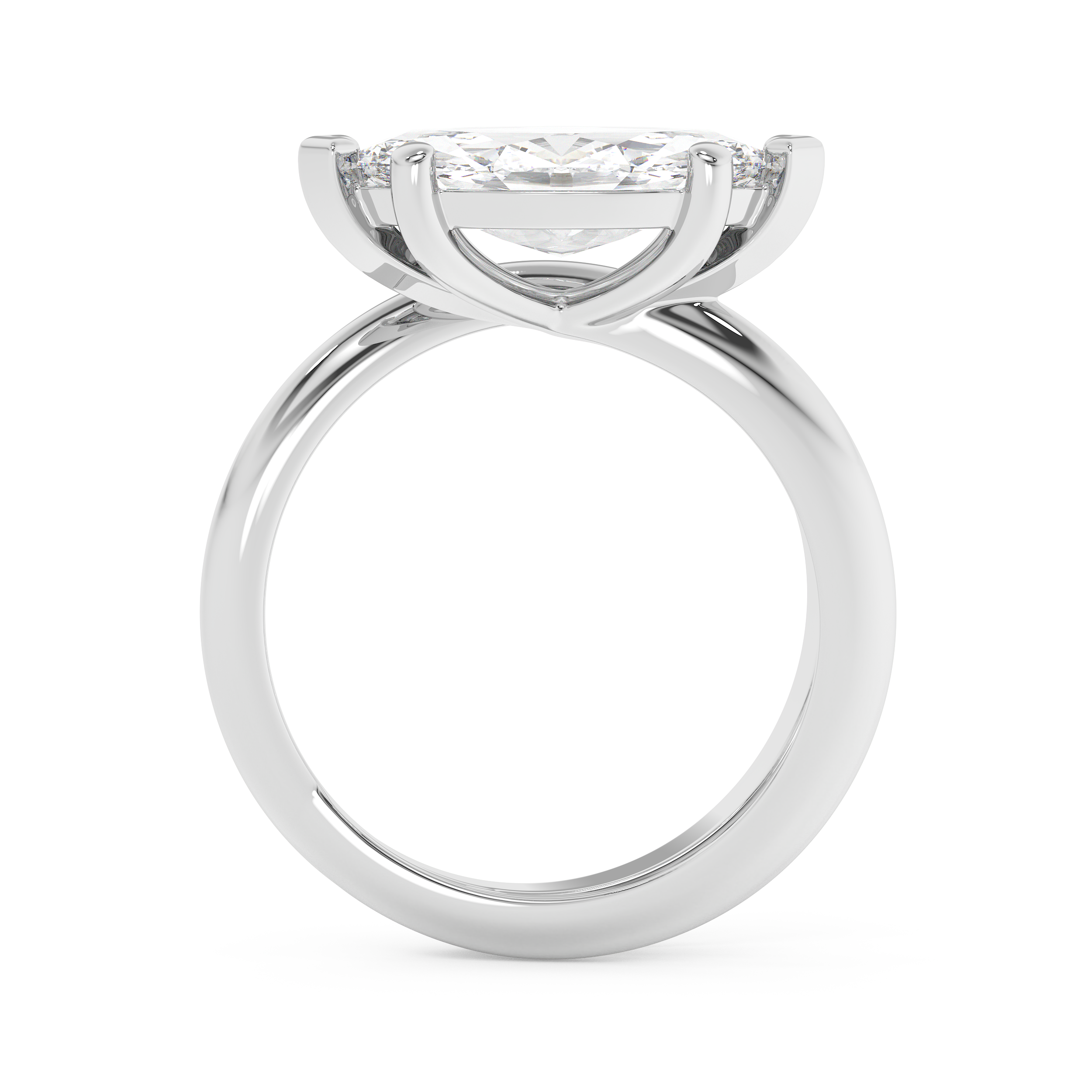 Marquise Solitaire Lab Grown Diamond Engagement Ring