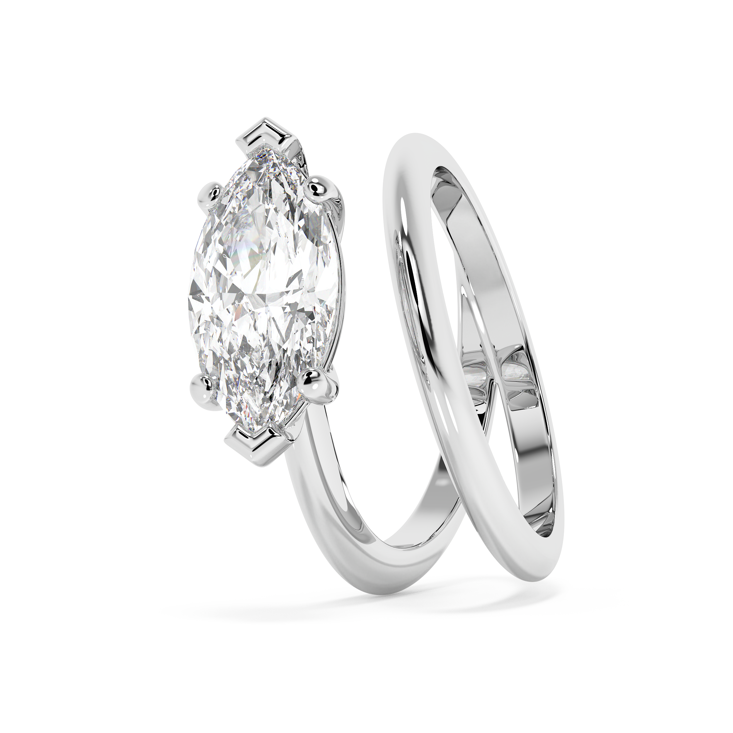 Marquise Solitaire Lab Grown Diamond Engagement Ring