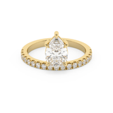 Pear Pave Lab Grown Diamond Engagement Ring