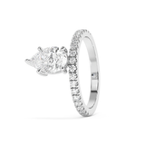 Pear Pave Lab Grown Diamond Engagement Ring