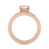Oval Solitaire Split Shank Lab Grown Diamond Engagement Ring