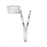Oval Solitaire Split Shank Lab Grown Diamond Engagement Ring