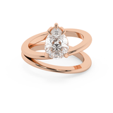 Pear Solitaire Double Shank Lab Grown Diamond Engagement Ring