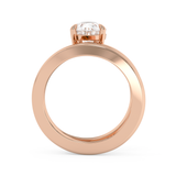 Pear Solitaire Double Shank Lab Grown Diamond Engagement Ring