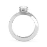 Pear Solitaire Double Shank Lab Grown Diamond Engagement Ring