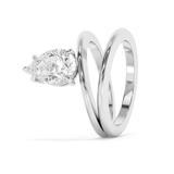Pear Solitaire Double Shank Lab Grown Diamond Engagement Ring