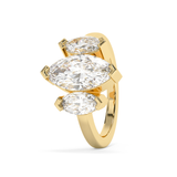 Marquise Three Stone Lab Grown Diamond Engagement Ring