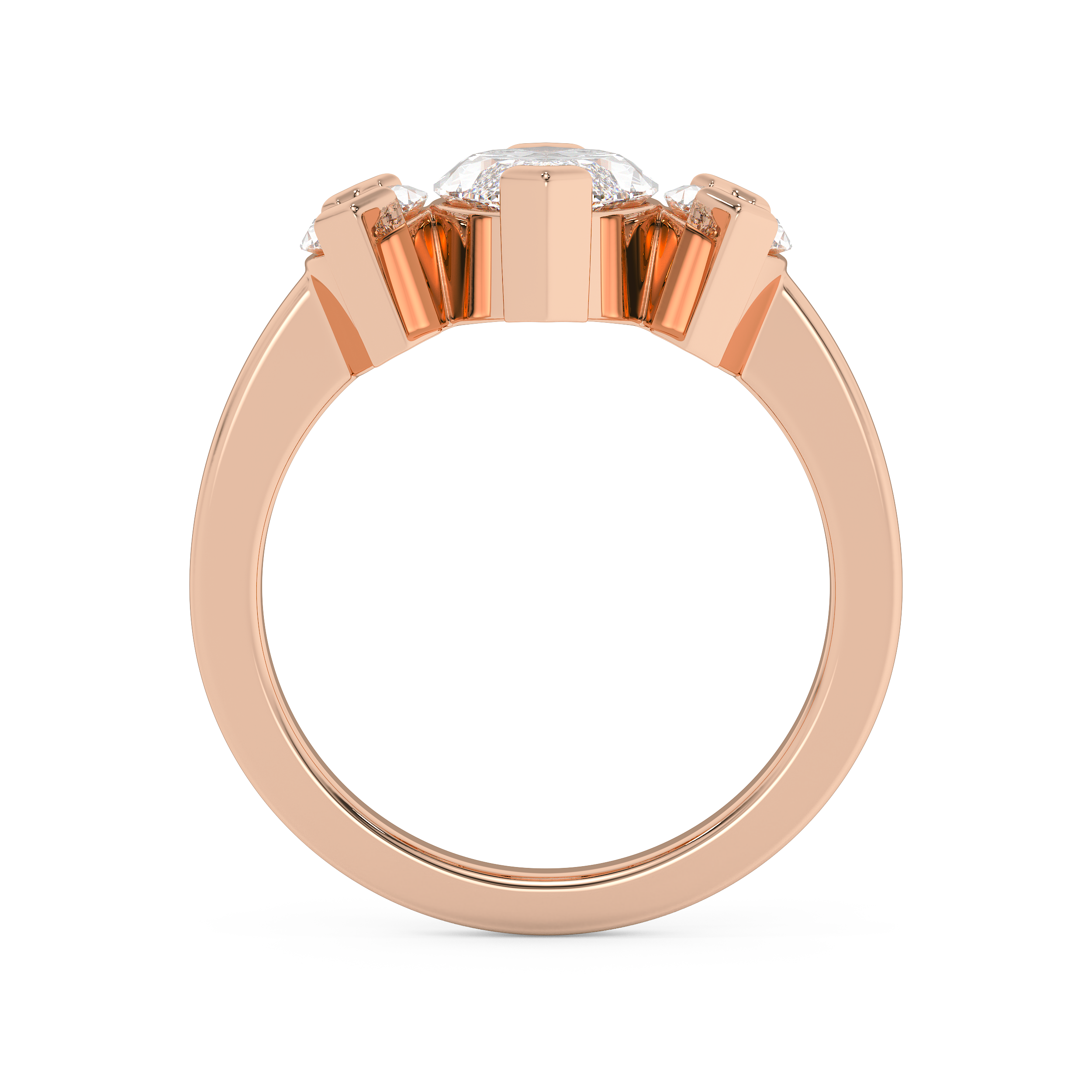 Marquise Three Stone Lab Grown Diamond Engagement Ring