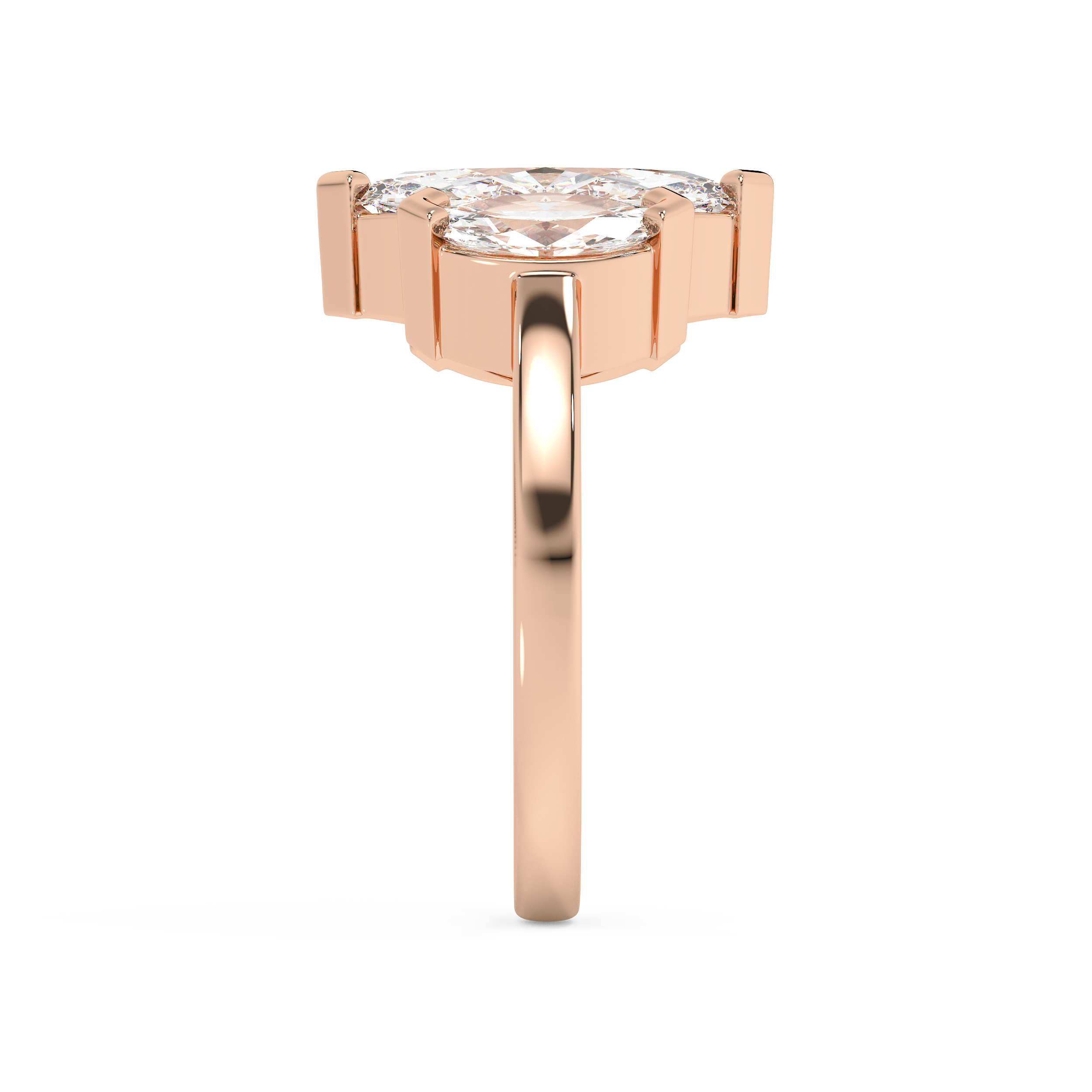 Marquise Three Stone Lab Grown Diamond Engagement Ring