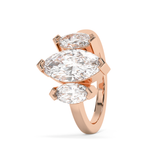 Marquise Three Stone Lab Grown Diamond Engagement Ring
