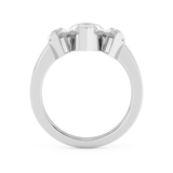 Marquise Three Stone Lab Grown Diamond Engagement Ring
