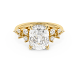 Elongated Cushion Cluster Lab Grown Diamond Engagement Ring