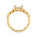 Elongated Cushion Cluster Lab Grown Diamond Engagement Ring