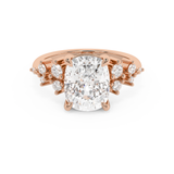 Elongated Cushion Cluster Lab Grown Diamond Engagement Ring