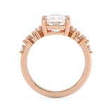Elongated Cushion Cluster Lab Grown Diamond Engagement Ring